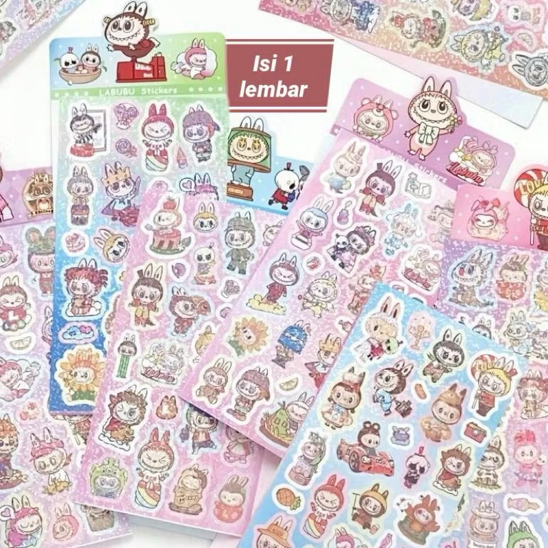

Labubu Stickers Hologram Gliter 9.5x22.5cm