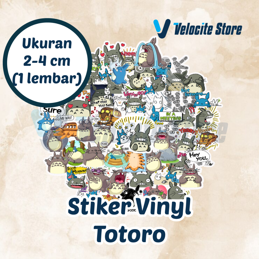 

Stiker Vinyl Totoro Ukuran 2-4 cm (1 lembar)