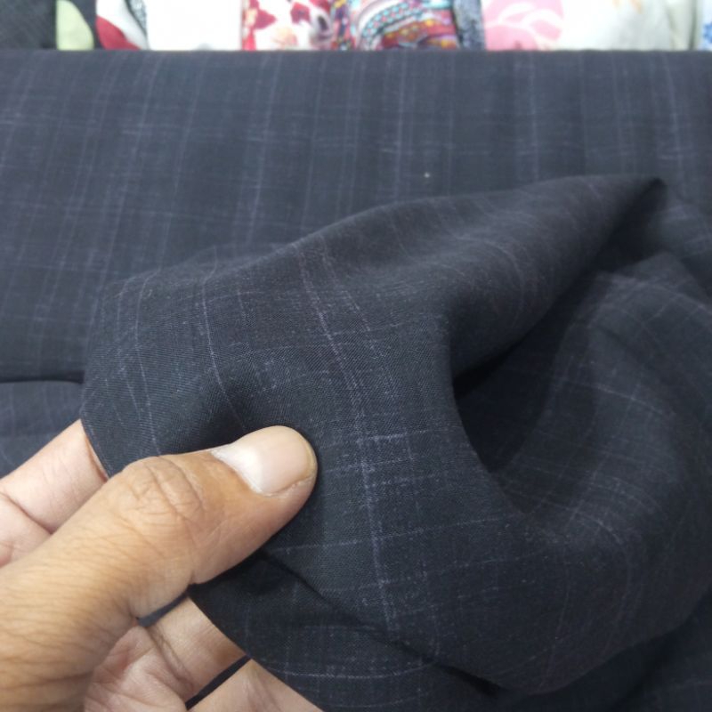 KAIN KATUN BURMA RAYON PREMIUM GARMENT POLOS GRADASI BLACK