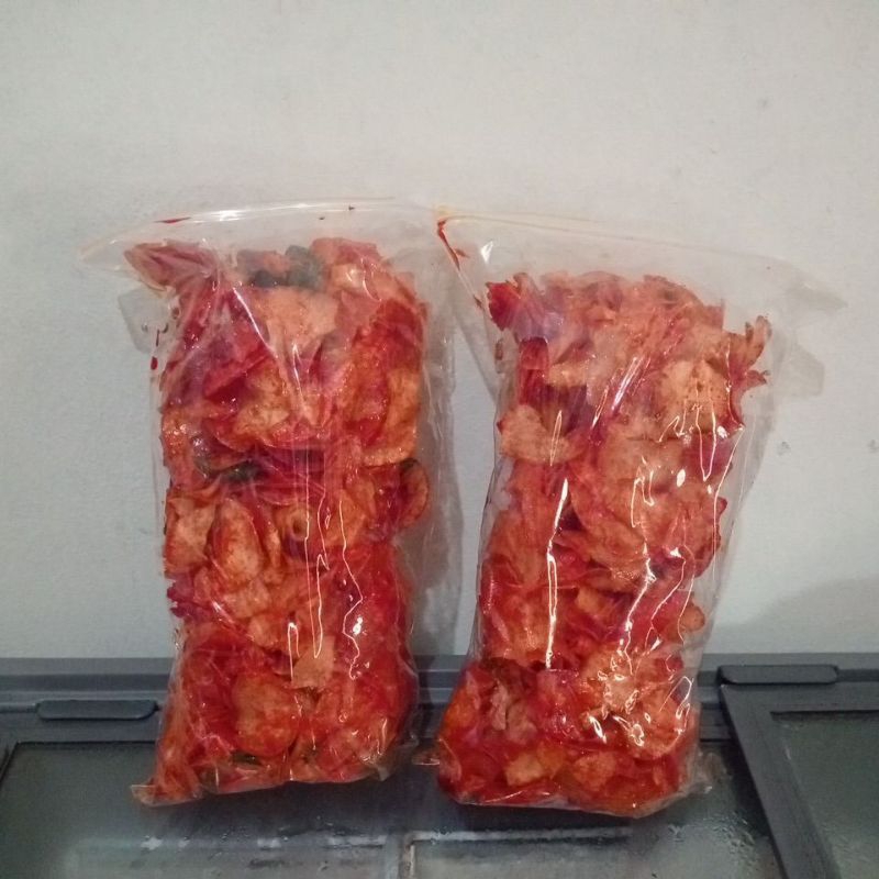 

keripik Sinjai/keripik singkong bumbu lengket balado,pedas manis