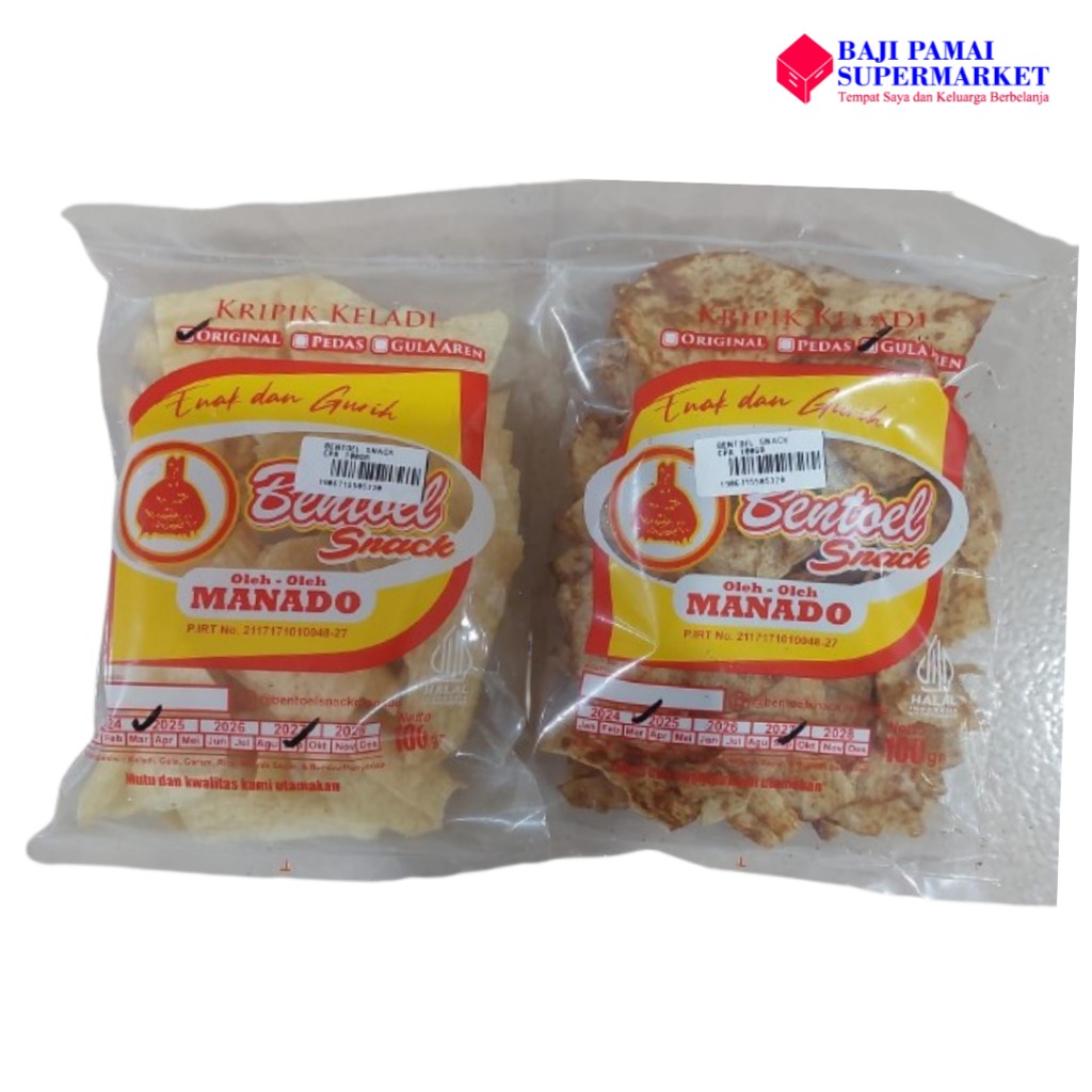 

Bentoel Snack Keripik Keladi 100 gr All Variant Oleh-Oleh Manado varian Original / Gula Aren