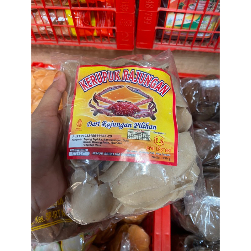 

kerupuk rajungan 250gr khas pati krecek krupuk mentah