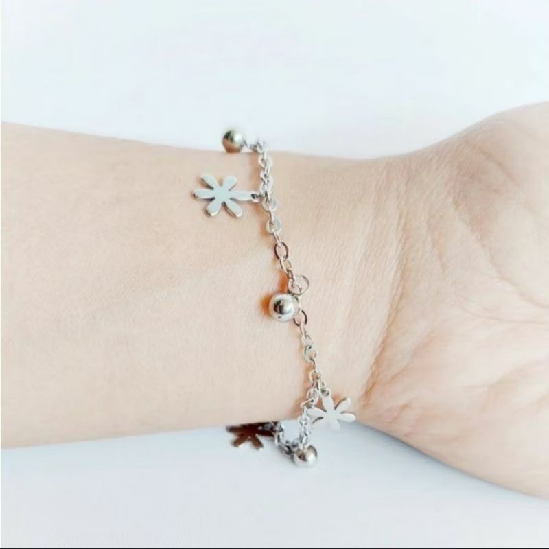 Gelang / Cincin Besi Putih Asli Anti Karat & Luntur