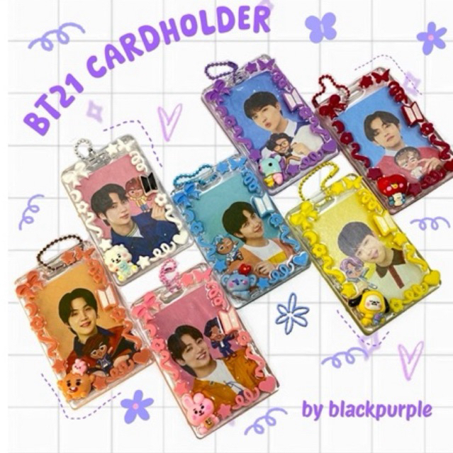 BT21 Cardholder Akrilik Resin ID Poca holder Acrylic Resin