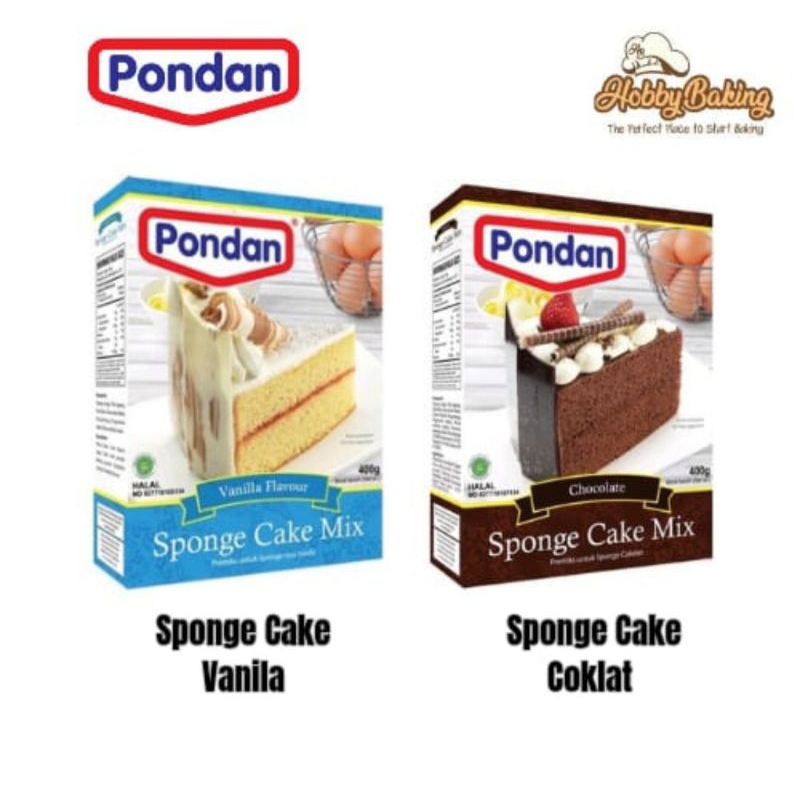 

Pondan Sponge Cake Vanilla/ Pondan Sponge Cake Coklat
