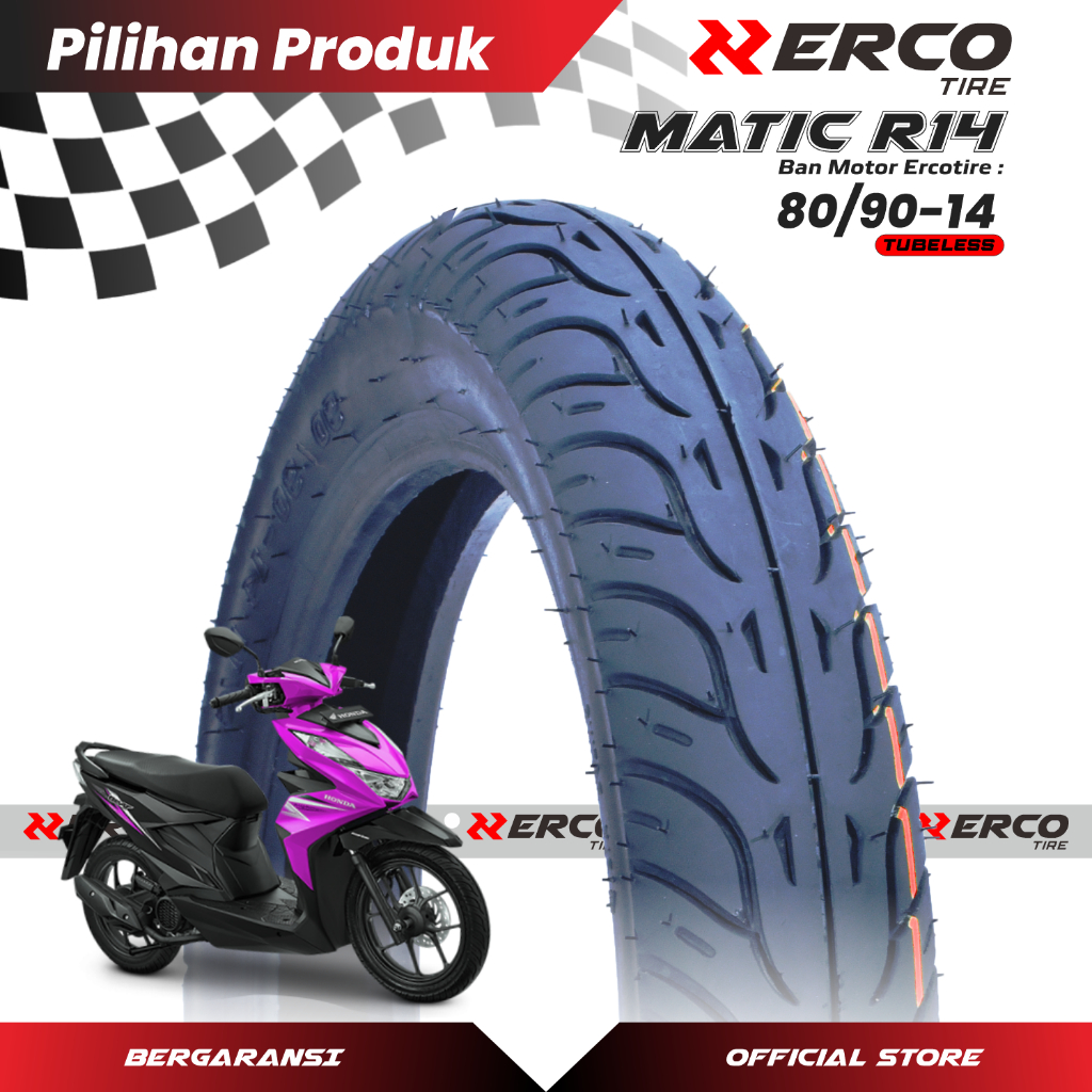 Ban motor erco Belakang 90/90-14 Tubeless