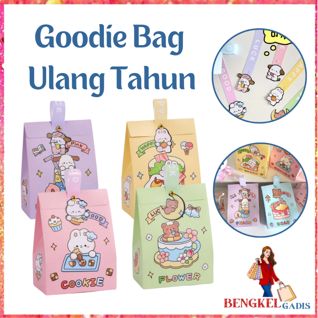 

BG Goodie Bag Ulang Tahun Anak Motif Kartun Kotak Kado Tas Bingkisan Hadiah Hampers Ulang Tahun Anak Paper Bag Karakter Kotak Souvenir Box Kue Tentengan Souvenirs Party Supplies