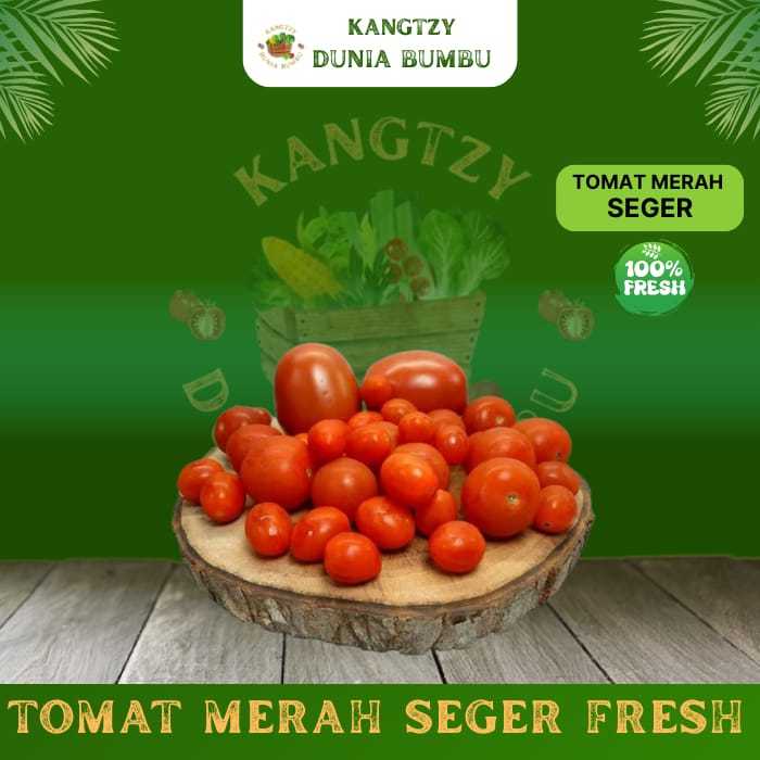 

Tomat merah seger FRESH untuk ukuran kemasan 1kg, 500g, 250g, 100g GRAB INSTANT / GOJEK INSTANT DB7