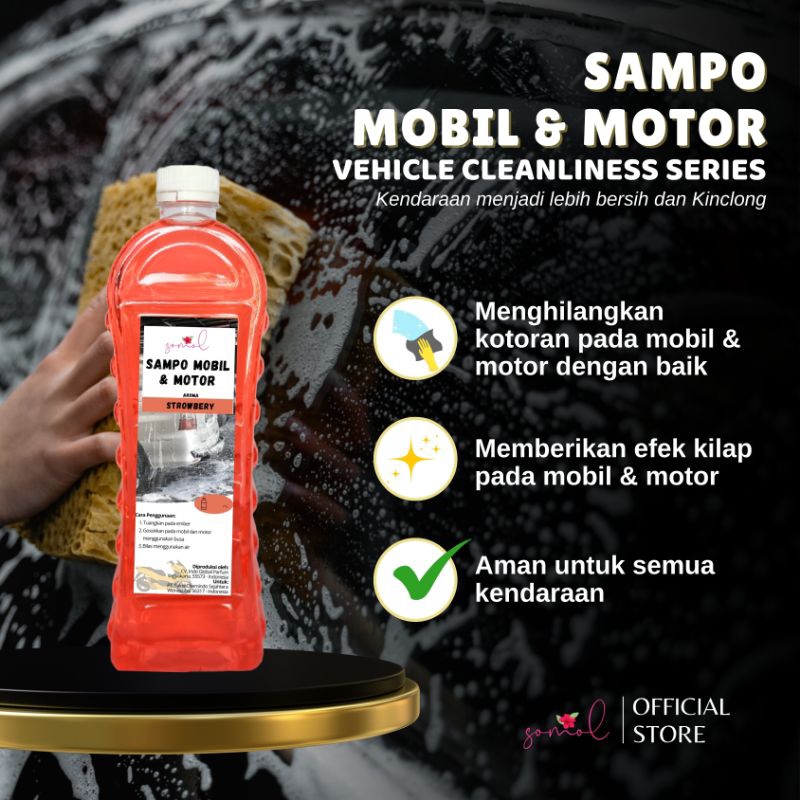 SOMOL SAMPO MOBIL & MOTOR 1Liter - SHAMPO MOBIL / SAMPO MOTOR
