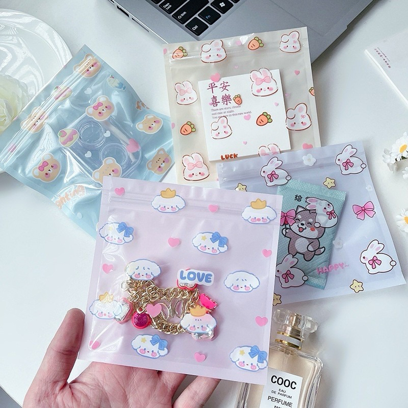 

ZIPPER PERMEN COOKIES MINI ASTETIK | ZIPLOCK LUCU 13x13cm