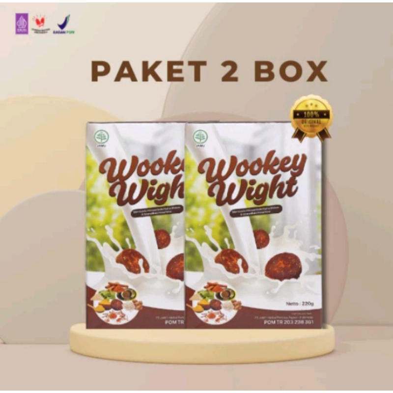 

PAKET 2 BOX WOOKEY WIGHT COKLAT - susu penambah berat badan 220gram