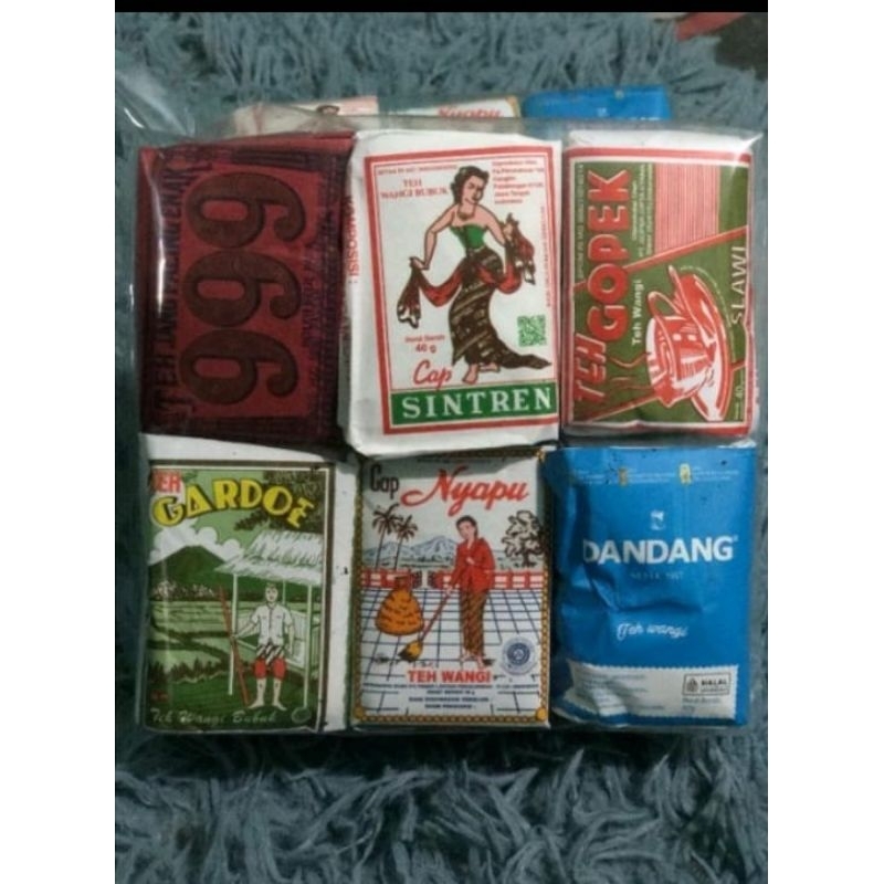

teh racikan teh khas solo-isi 6 pcs(gardu.sintren.nyapu.teh 99.gopek.dandang)