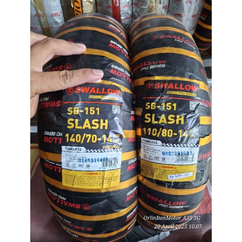 BAN SET SWALLOW SLASH METIC AEROX/BAN SET SOFT COMPOND YAMAHA AEROX/BAN LENGKAP NEW AEROX/BAN DEPAN 