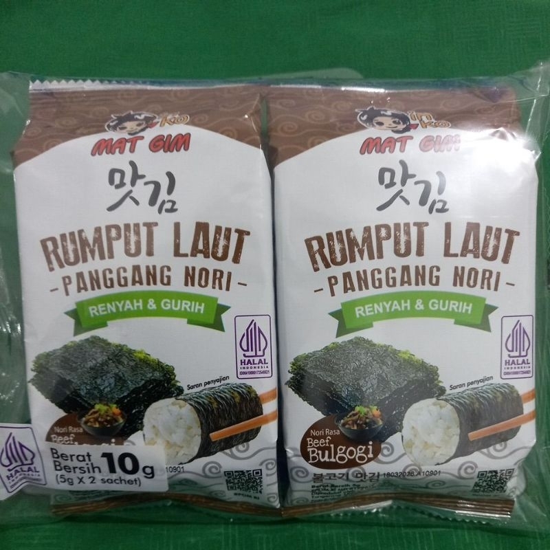 

Rumput Laut Panggang Nori INKO Rasa Beef Bulgogi isi 2pcs (10gr)