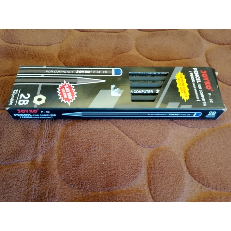 

Pensil 2B merek JOYKO kayu hitam isi 12 pcs