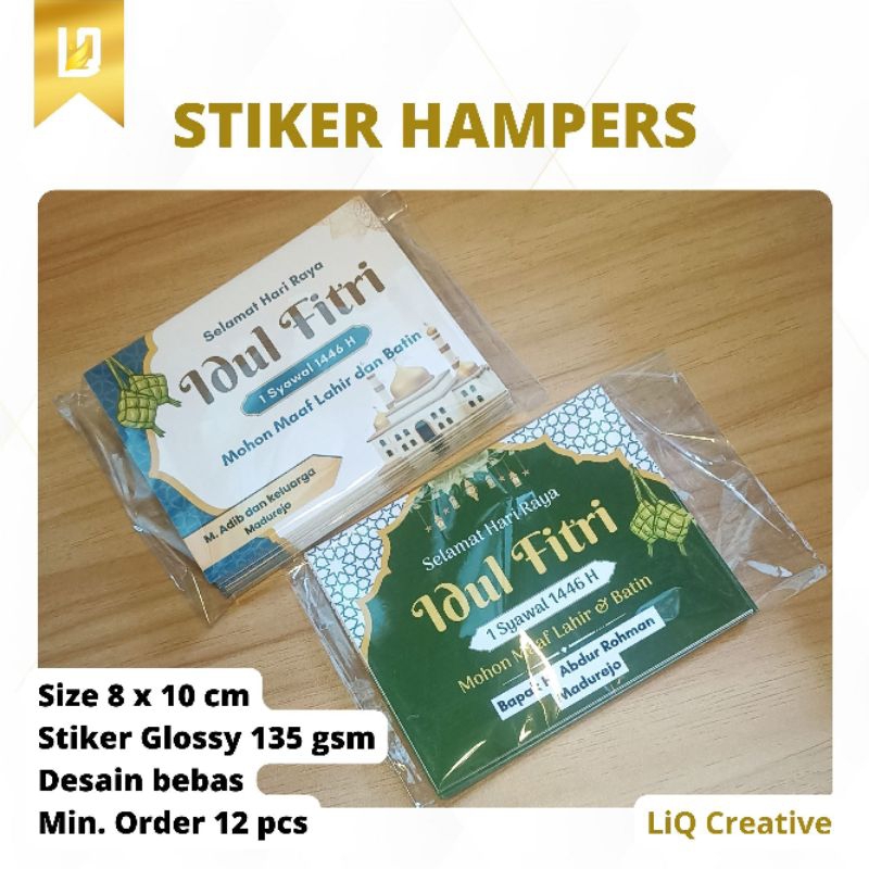 

(1 PCS) STIKER CUSTOM / STIKER HAMPERS / CETAK STIKER GLOSSY