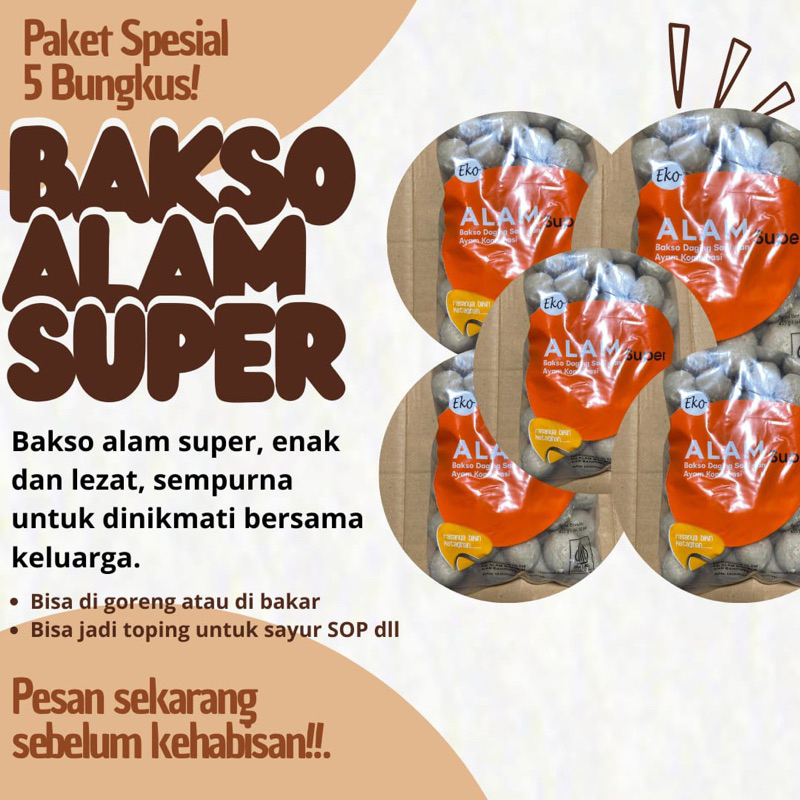 

Paket basko alam Super Eko 5 bungkus