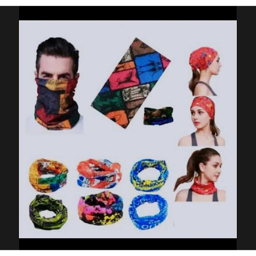 Masker Buff Bandana Motif - Buff Masker Pria Keren - Masker Berkendara