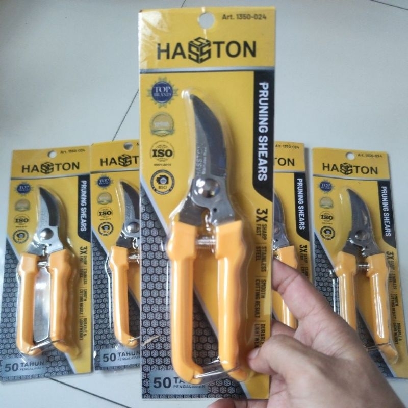 

Gunting Hasston 1350-024 size 7" Stainless Steel Gunting Pruning Dahan Ranting Batang Tanaman Haston