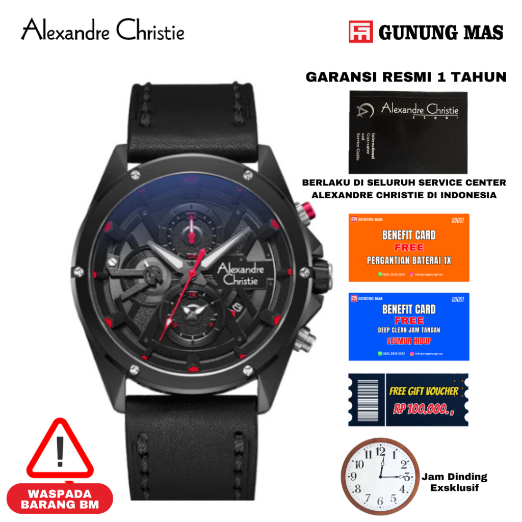 Alexandre Christie AC 6620 MC Jam Tangan Pria 100% Original