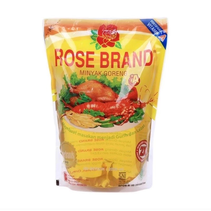 

Rose Brand Minyak Goreng 2 Liter (2L) Pouch Refill, Halal & Mengandung Vitamin A