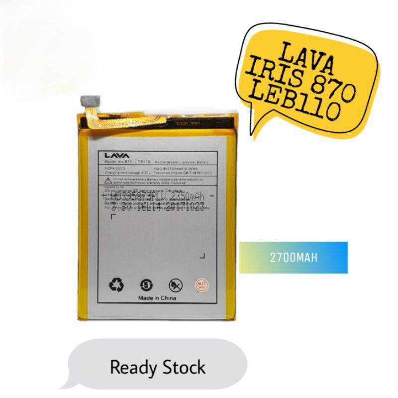 BATERAI LAVA IRIS 870 LEB 110 BATERAI BATRE