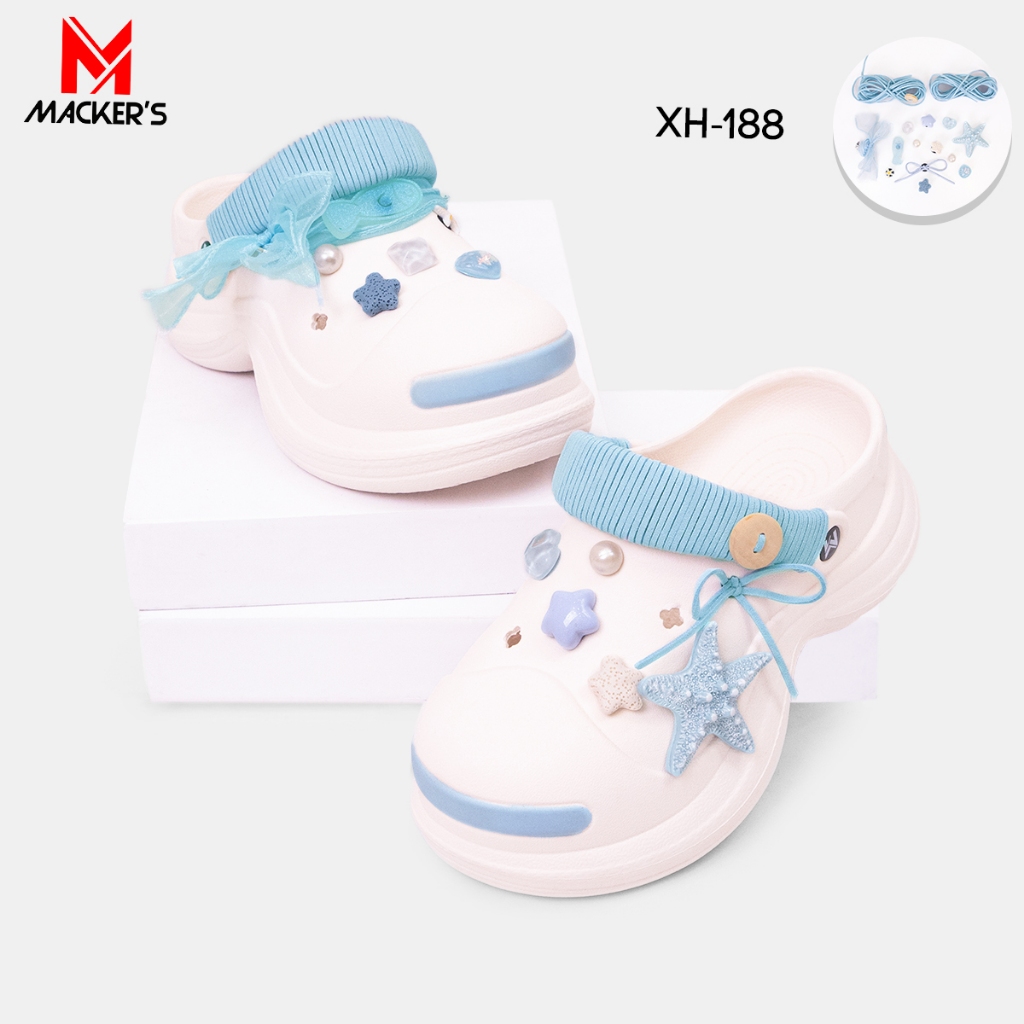 [MACKER'S] T11 + 188 dan 205 Sandal Baim Wanita Dengan model terbaru Lucu Bintang Laut Biru sandal k