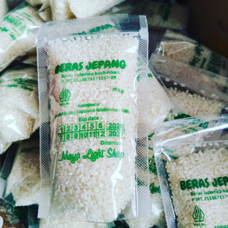 

Beras Jepang 200gr koshihikari japonica rice bahan sushi beras pulen super nasi sushi termurah n...
