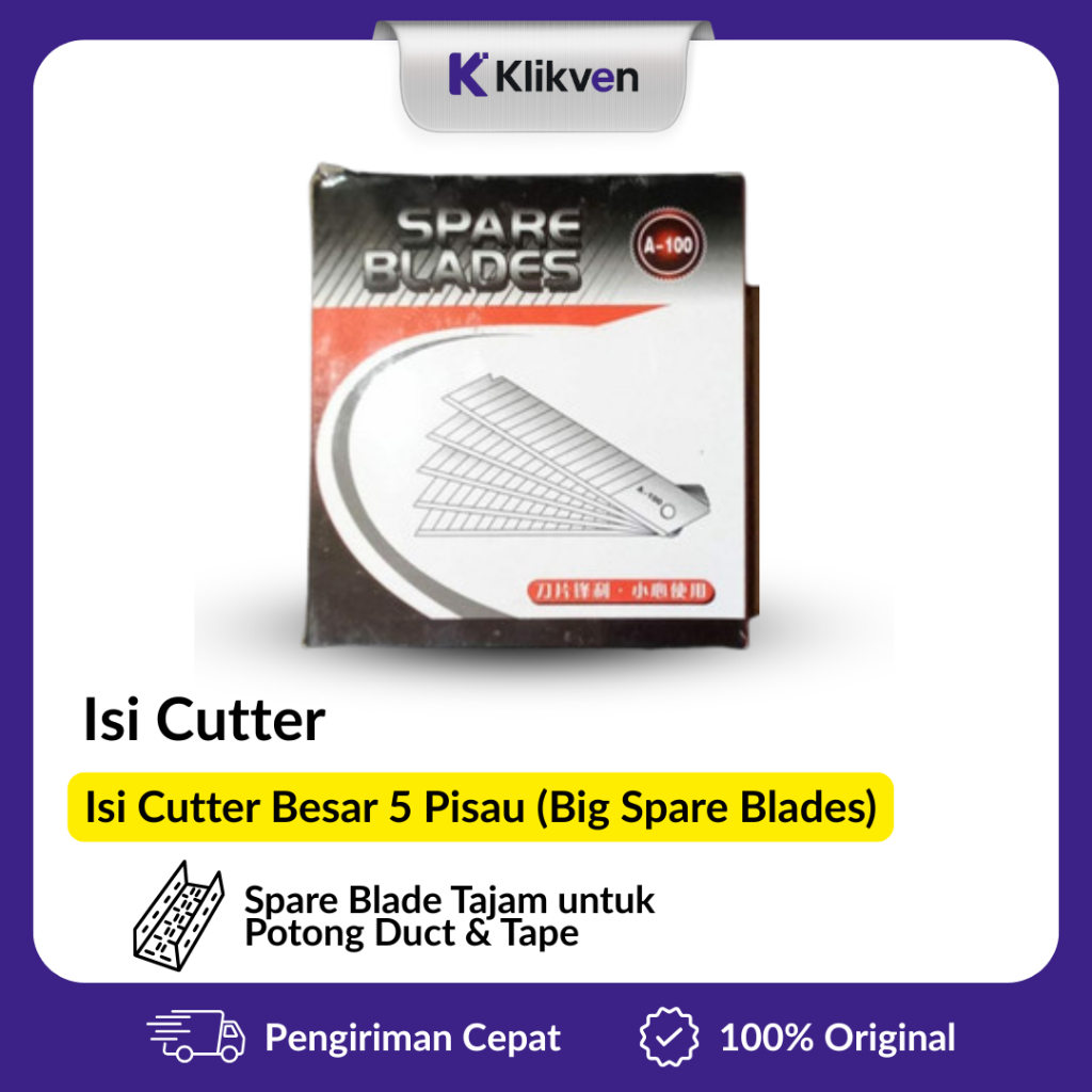 

Big Spare Blades | Isi Cutter Besar Isi 5 Pisau