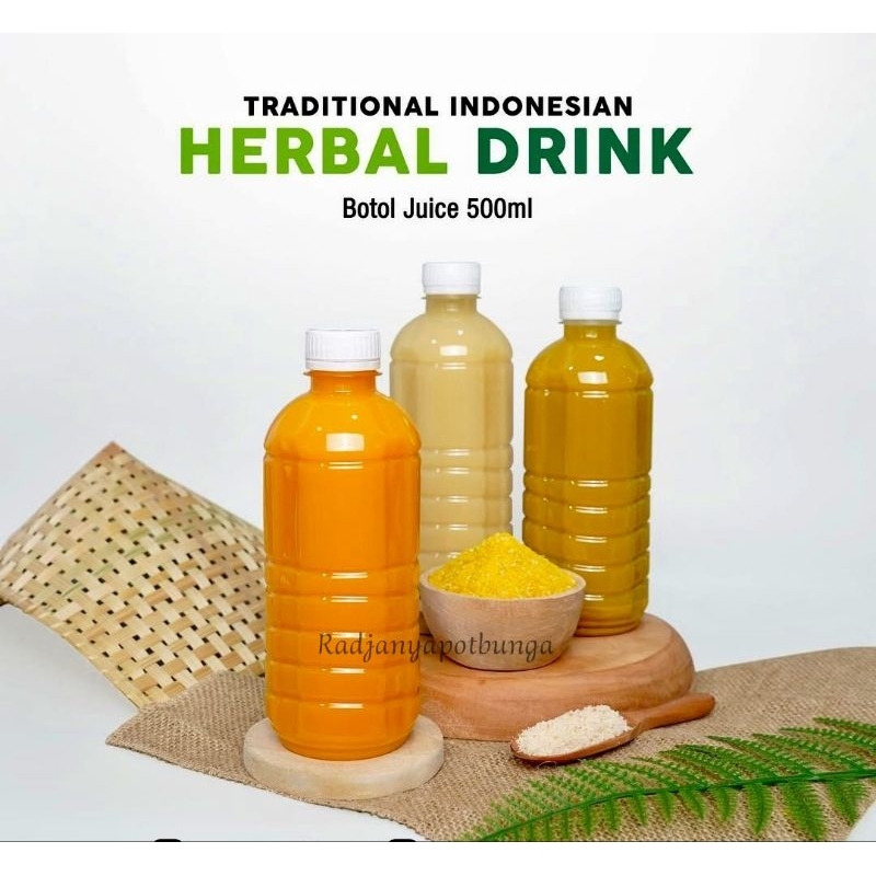 Botol Juice 500 ml / Botol Plastik / Botol Jamu / 500 ml (Pack isi 100 PCS)