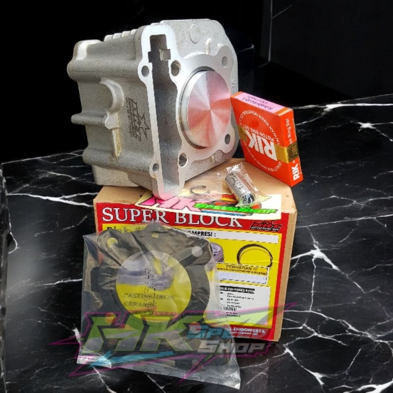 BLOK BRT BORE UP MIO J / JUPITER Z1 / X RIDE 53.4mm 58.5mm / 53.40 mm 58.50 mm CYLINDER BLOK IRON CA