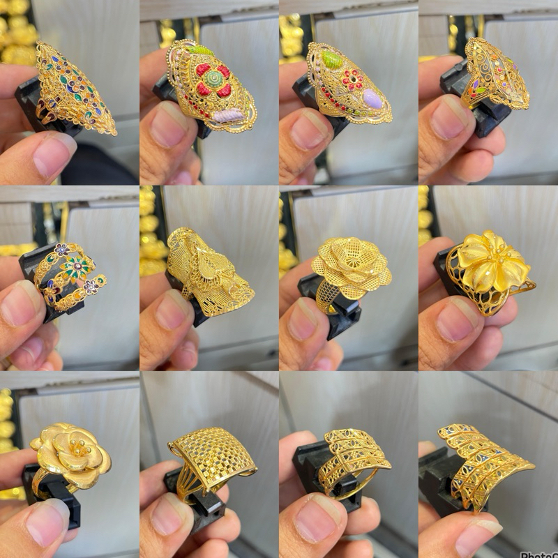 cincin motif 24k emas muda kadar 300%/375%
