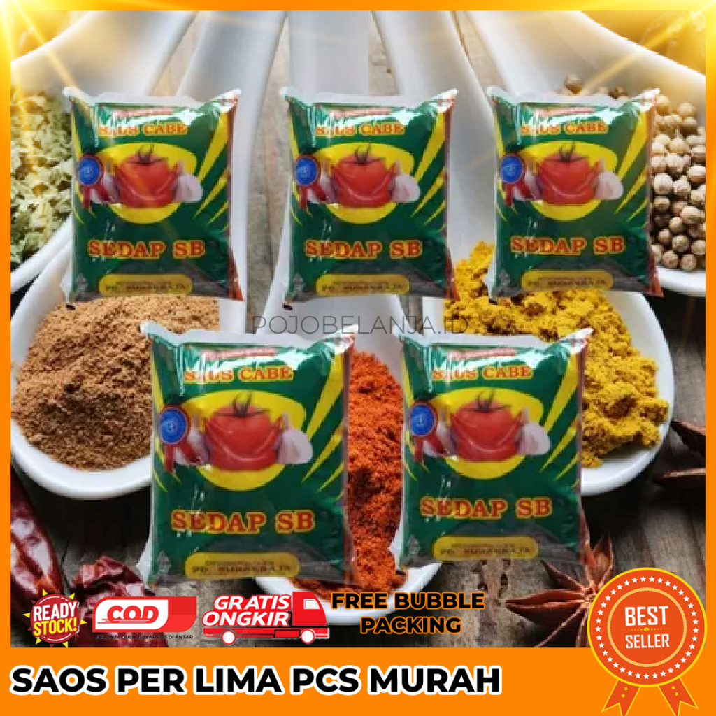 

Paket 5 PCS Saus Cabe Sedap SB - Pedas Gurih, Cocok untuk Segala Masakan!