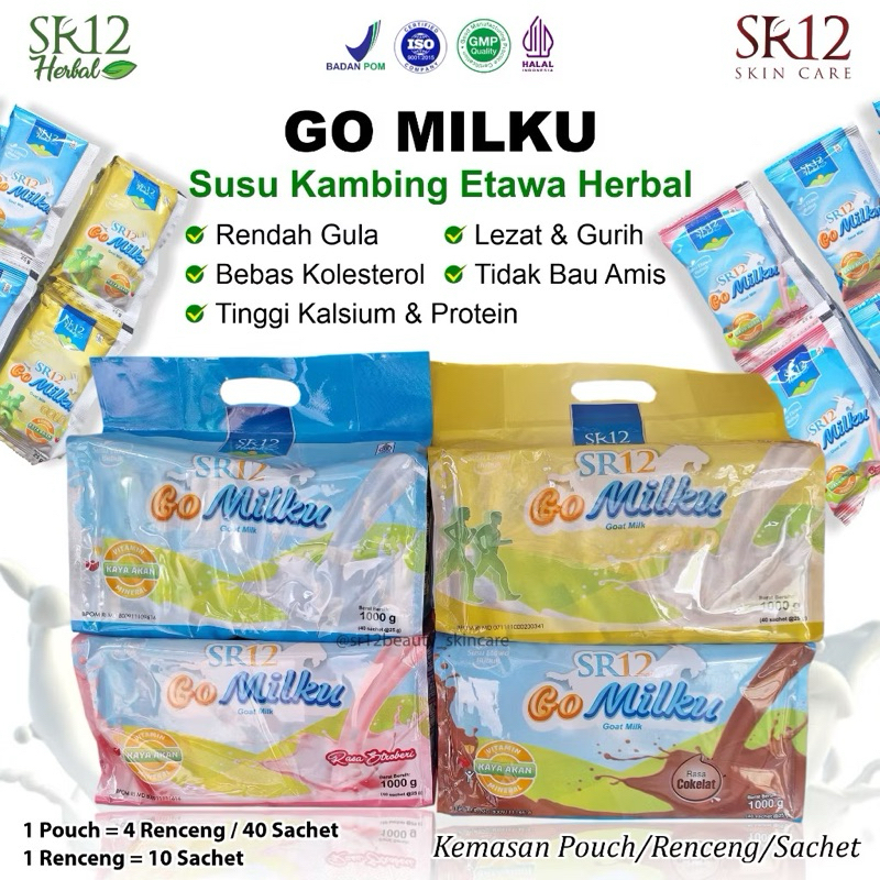 

GOMILKU SR12 SUSU KAMBING ETAWA PREMIUM UKURAN SACHET RENTENGAN POUCH BAG ISI 40- GO MILKU GOLD SUSU KESEHATAN ANAK | SUSU ETAWA MENYEHATKAN LAMBUNG| ETAWALIN KEMASAN HEMAT PRAKTIS- SUSU FORMULA ANAK RENDAH GULA MENAMBAH NAFSU MAKAN SR12 PADANG