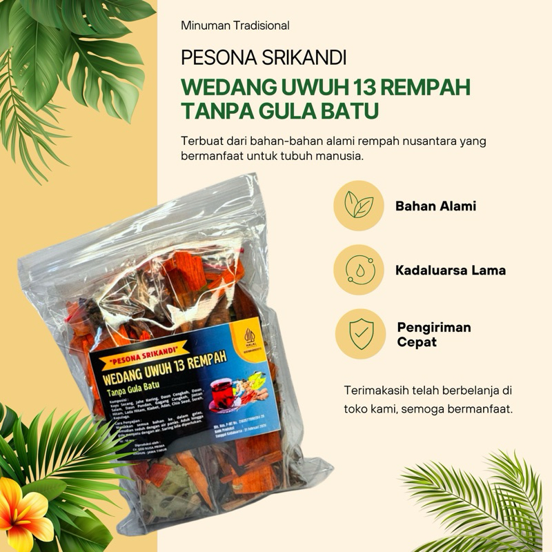 

Grosir Wedang Uwuh 13 Rempah Tanpa Gula Batu