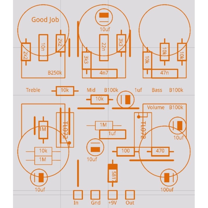 KIT EFEK GITAR EQUALIZER GOOD JOB