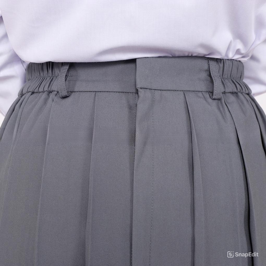 Terlaris Rok Panjang Sekolah Sma Smk Ma Rok Rempel Seragam Sekolah Perempuan Abu Abu Hitam Putih