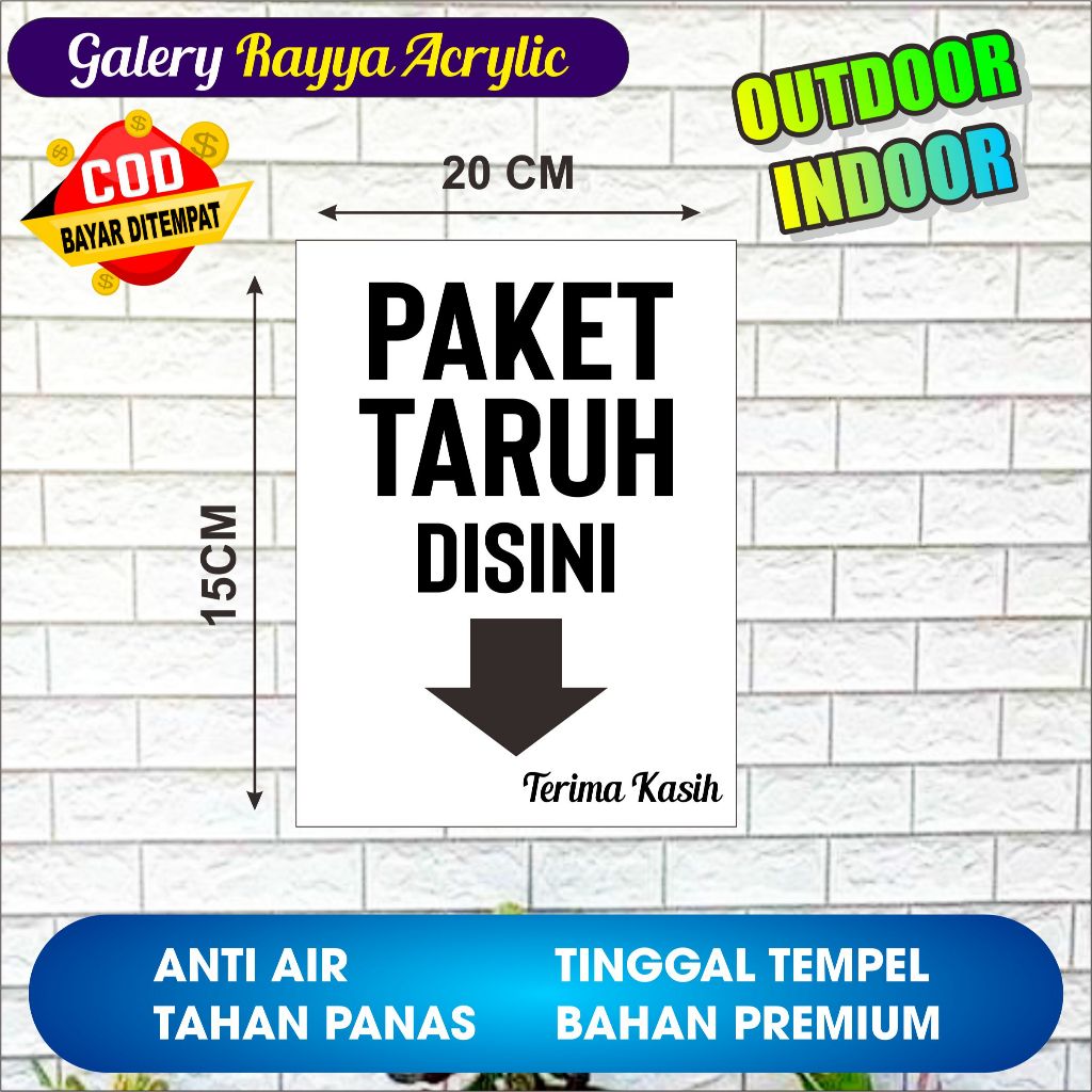 

PAPAN PETUNJUK TUKANG PAKET /ACRYLIC PAPAN PETUNJUK PAKET /PAPAN PERINGATAN TUKANG PAKET