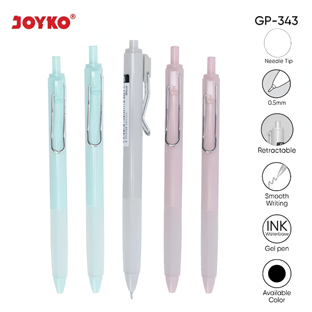 

Gel Pen Pulpen Pena Joyko GP-343 Pasuteru Gel 0.5 mm ( 1 PCS ) - Bolpen Pulpen Gel Hitam 0.5 mm