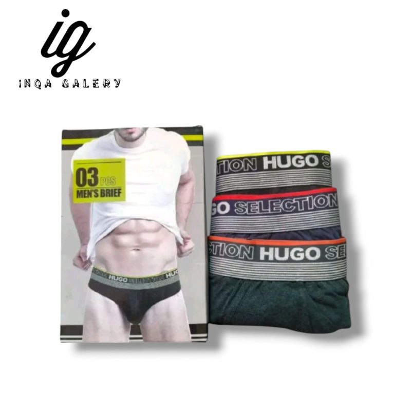 Celana Dalam Pria Hugo Selection ORIGINAL isi 3pcs