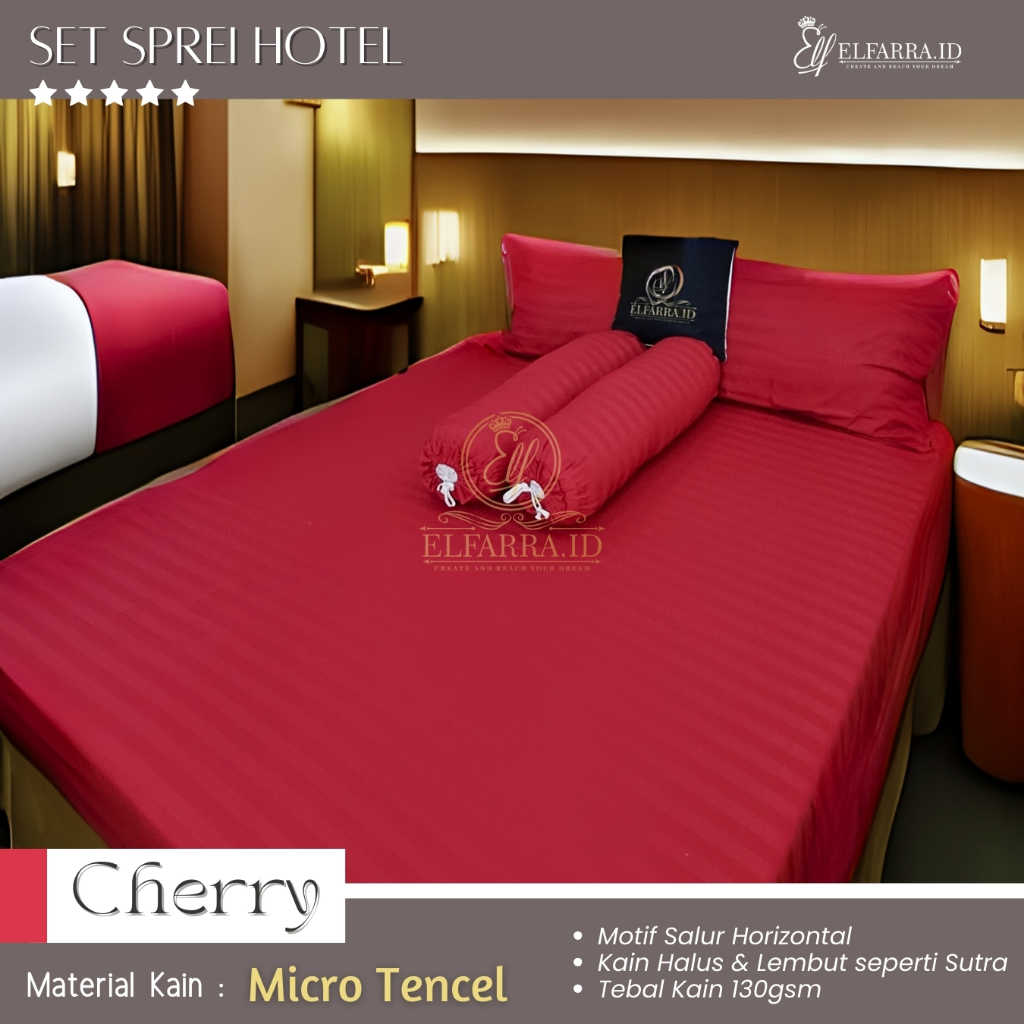 ELFARRA | Sprei Set Bedcover 180x200 | Bed Cover Set | Selimut Bed Cover | Sprei Aesthetic SALUR War