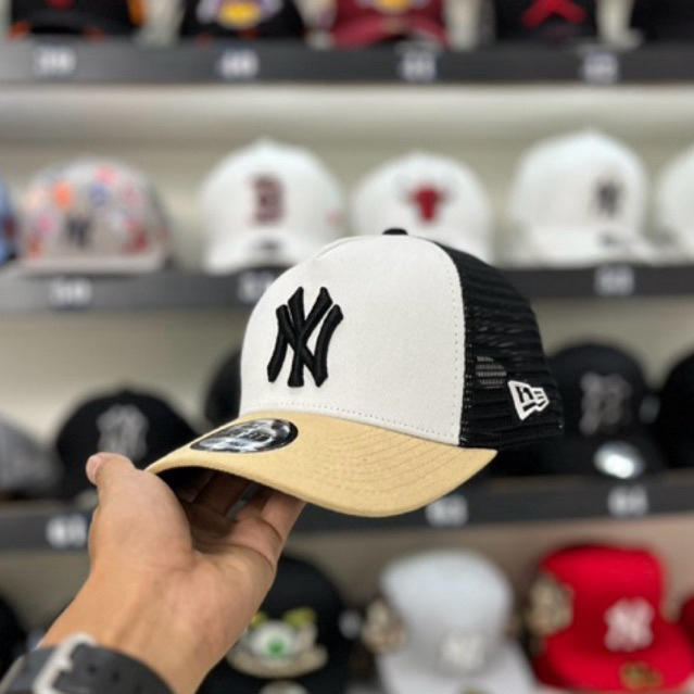 TOPI PRIA/TOPI TRUCKER /TOPI JARING NY BORDIR HITAM