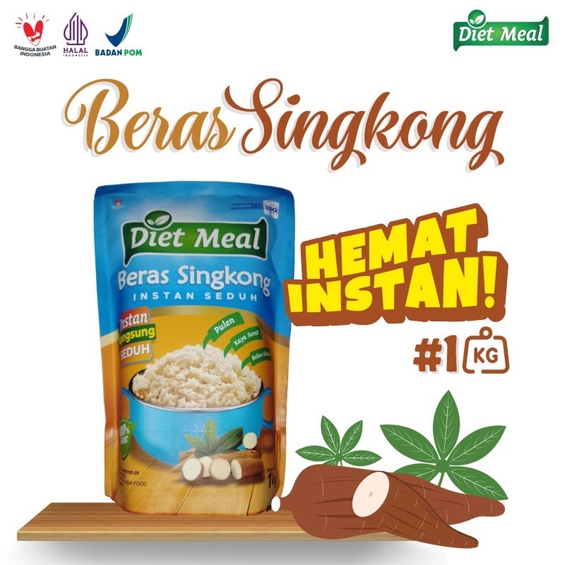 

Beras Singkong Instan Seduh berat 1 KG DIETMEAL
