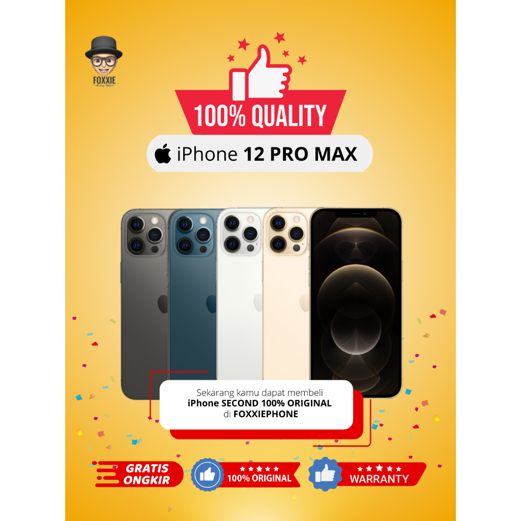 FOXXIEPHONE IPHONE 12 PRO MAX 128GB 256GB SEKEN ORIGINAL