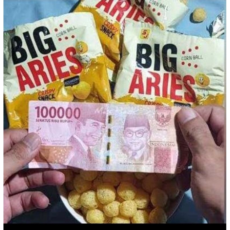 

Chiki Berhadiah Uang Tunai BIG ARIES Isi 10pcs 40 pcs