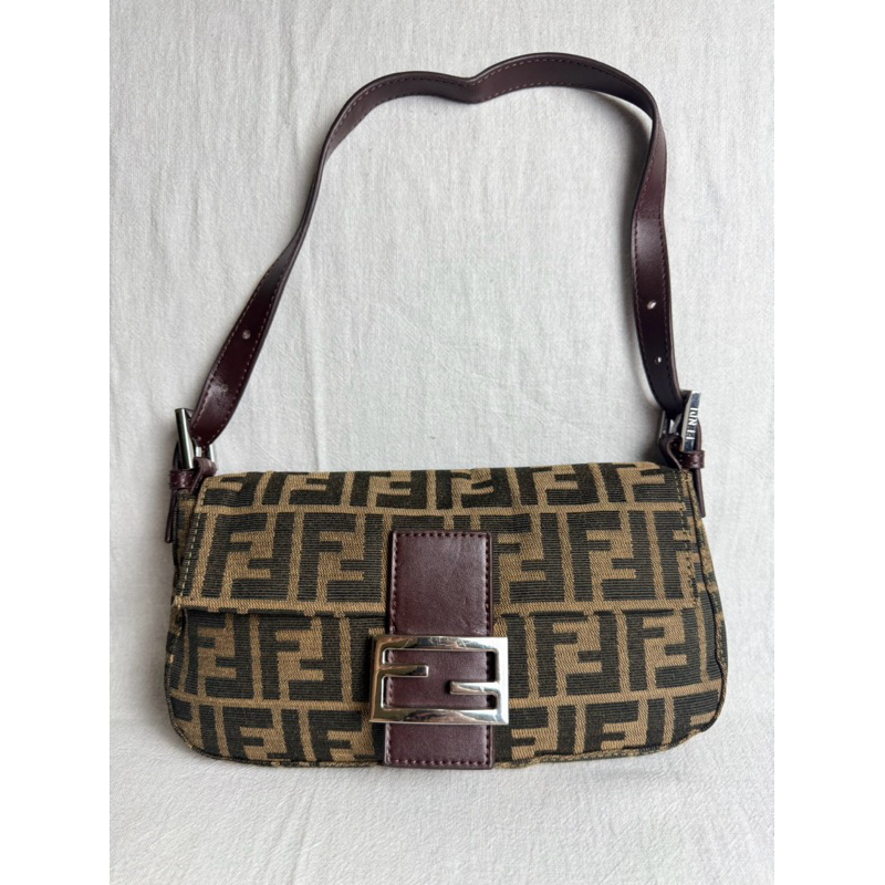 TAS FEN.DII** ZUCCA MAMA BAGUETTE SHOULDER BAG PRELOVED BRANDED