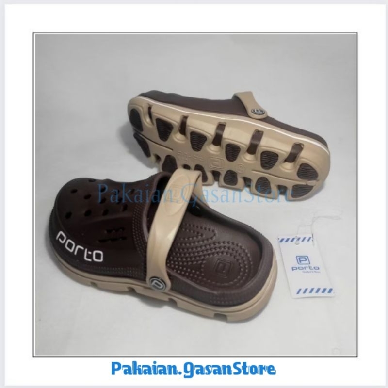 PGS Sendal Porto 1006B 1006L 1006M / Sandal Slop Anak Pria Wanita Remaja Dewasa Karet Ringan Anti Ai