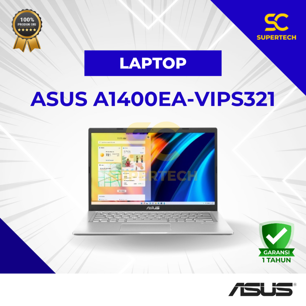ASUS VIVOBOOK A1400EA-VIPS321/22 CI3-1115 4GB 256GB 14" W11+OHS