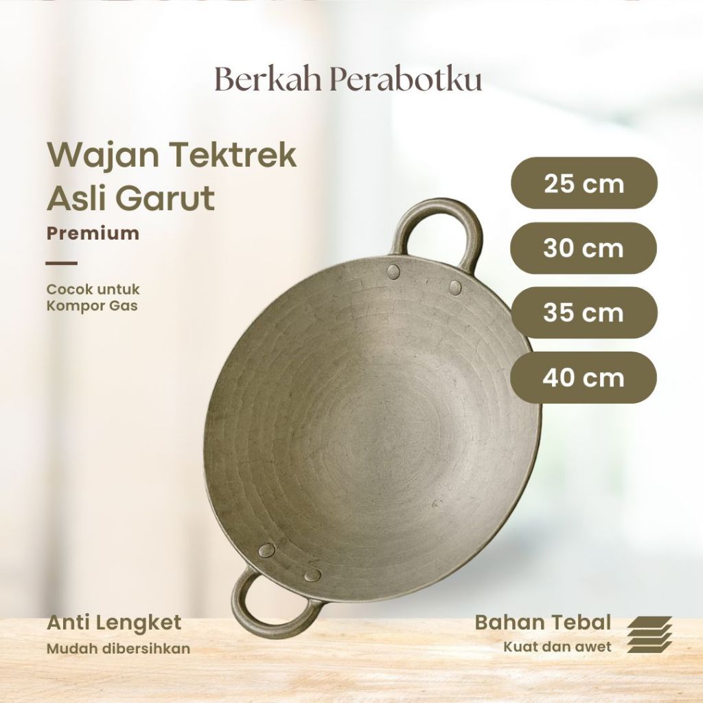 Wajan Baja Garut Original – Wajan Tebal & Kuat untuk Usaha Masak