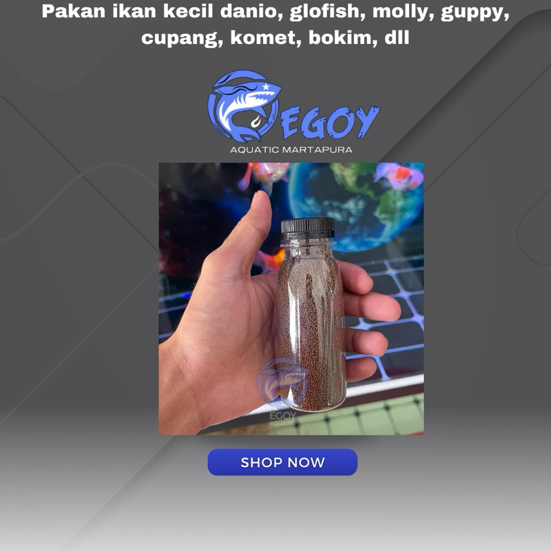 pakan ikan hias kecil cupang / guppy / moly / koki / danio / glofish / dll